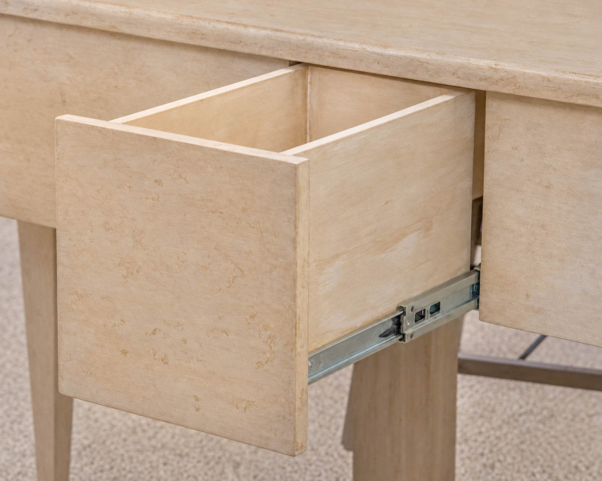 Console in Marshmallow Finish W/ 1 Drawer