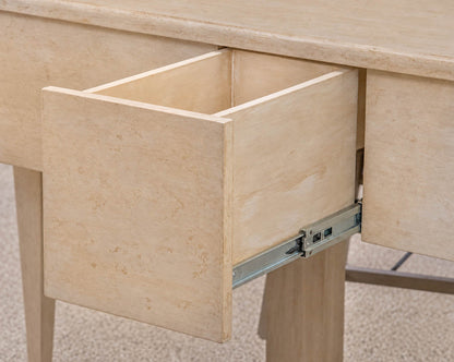 Console in Marshmallow Finish W/ 1 Drawer