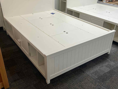 PB Teen Off-White Platform Storage Bed w/ Hutch