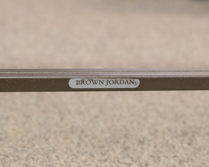 Rectangular Antiqued Brass Cocktail Table W/ Glass Top