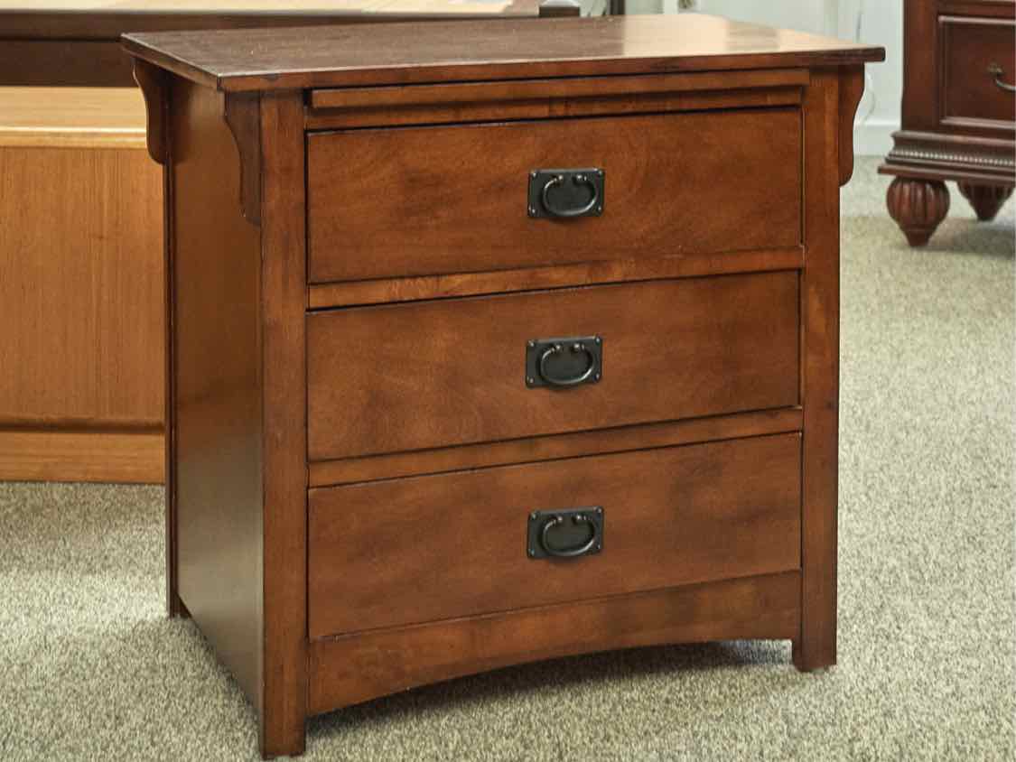 Pair of Coaster Mission Style 3-Drawer Bedside Chests in Dark Finish