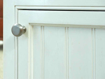 Pair of White Nightstands with Beadboard Doors
