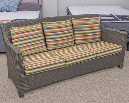 Dedon Dark Woven Wicker Outdoor Sofa & Chair Set