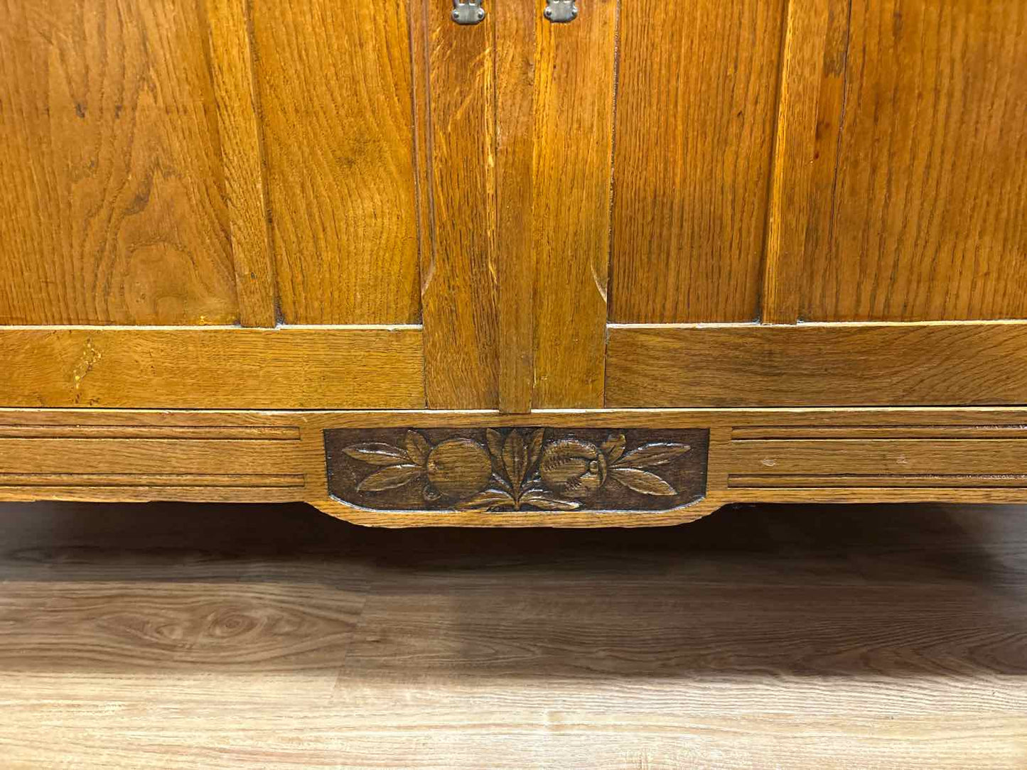Anqitue Biedermeier 2-Piece Inlaid Cabinet