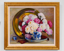 Original Gold Framed Floral Painted Print