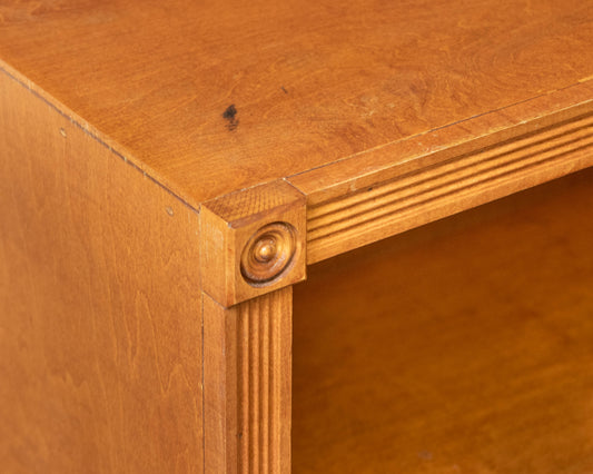 Cherry Bookcase With Fluted Detailing