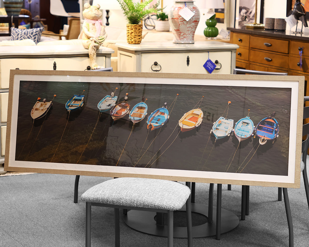 Neatly Moored Framed Artwork