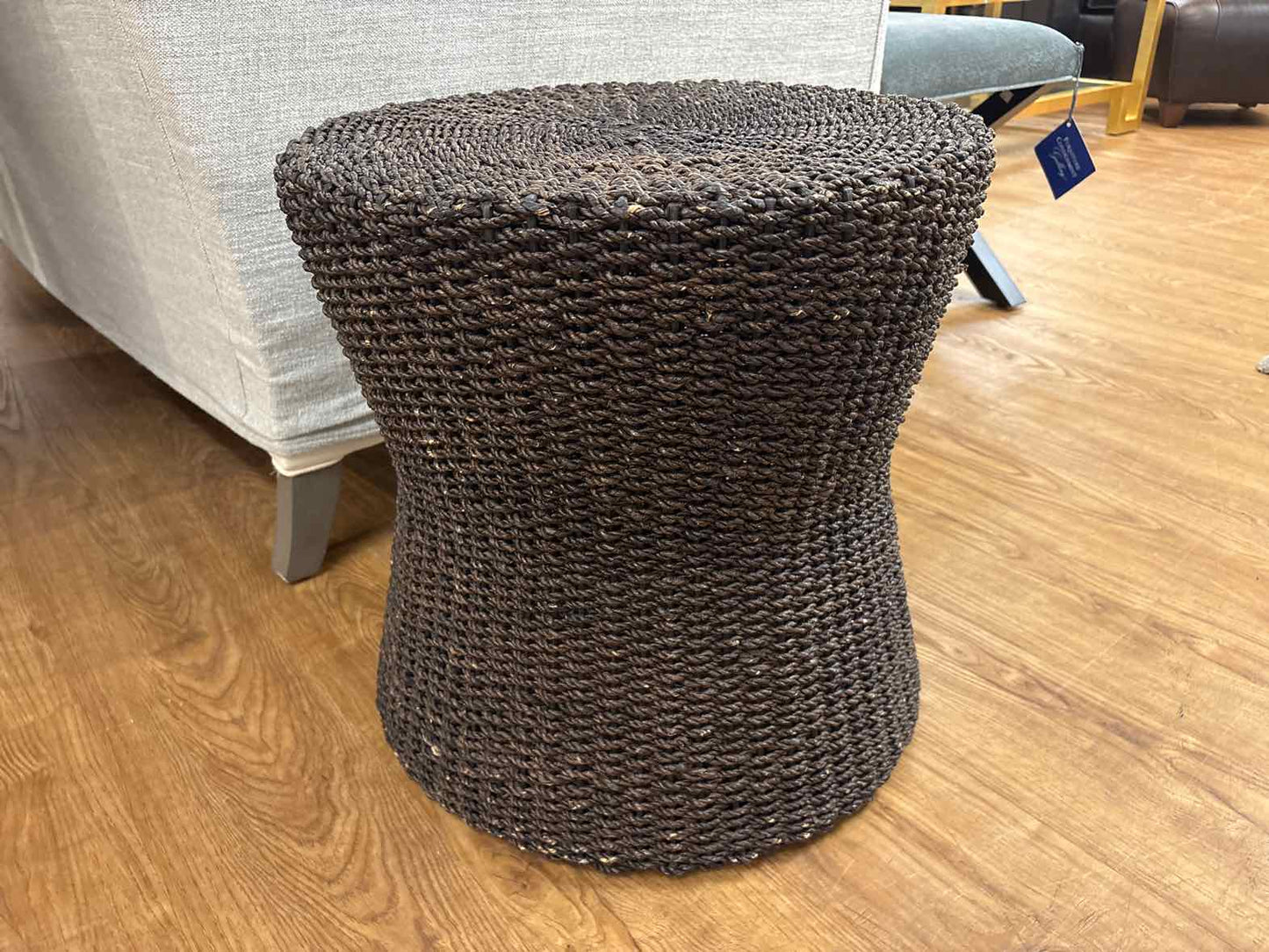 Crate and Barrel 'Abaca' Wicker Side Table