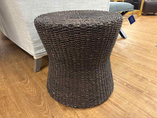 Crate and Barrel 'Abaca' Wicker Side Table
