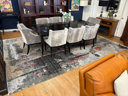 Hand Woven Neutral Abstract Area Rug