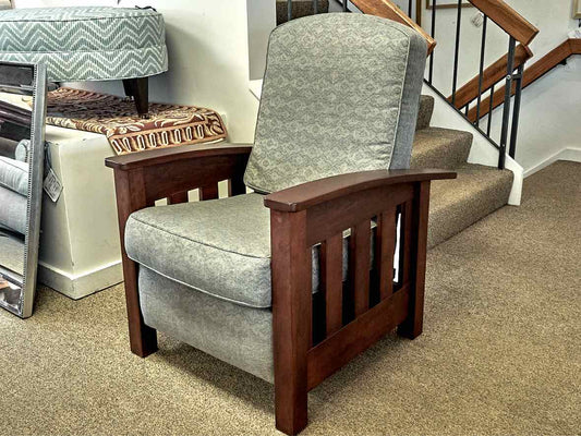 Pair of Pompanoosuc Mills Reclining Chairs w/ Walnut Wood Frame