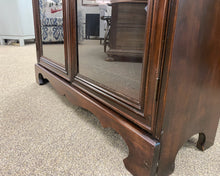 Mahogany Ribbon Glass Door Bookcase