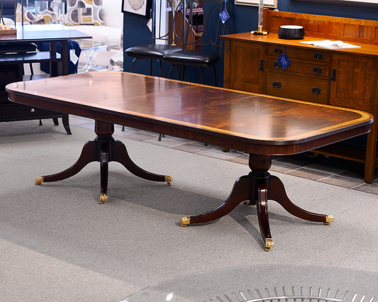 Stuart Swan Mahogany Double Pedestal  Dining Table