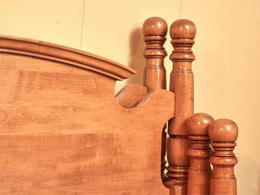 Pair of Maple Twin  Cannon Ball Twin Beds