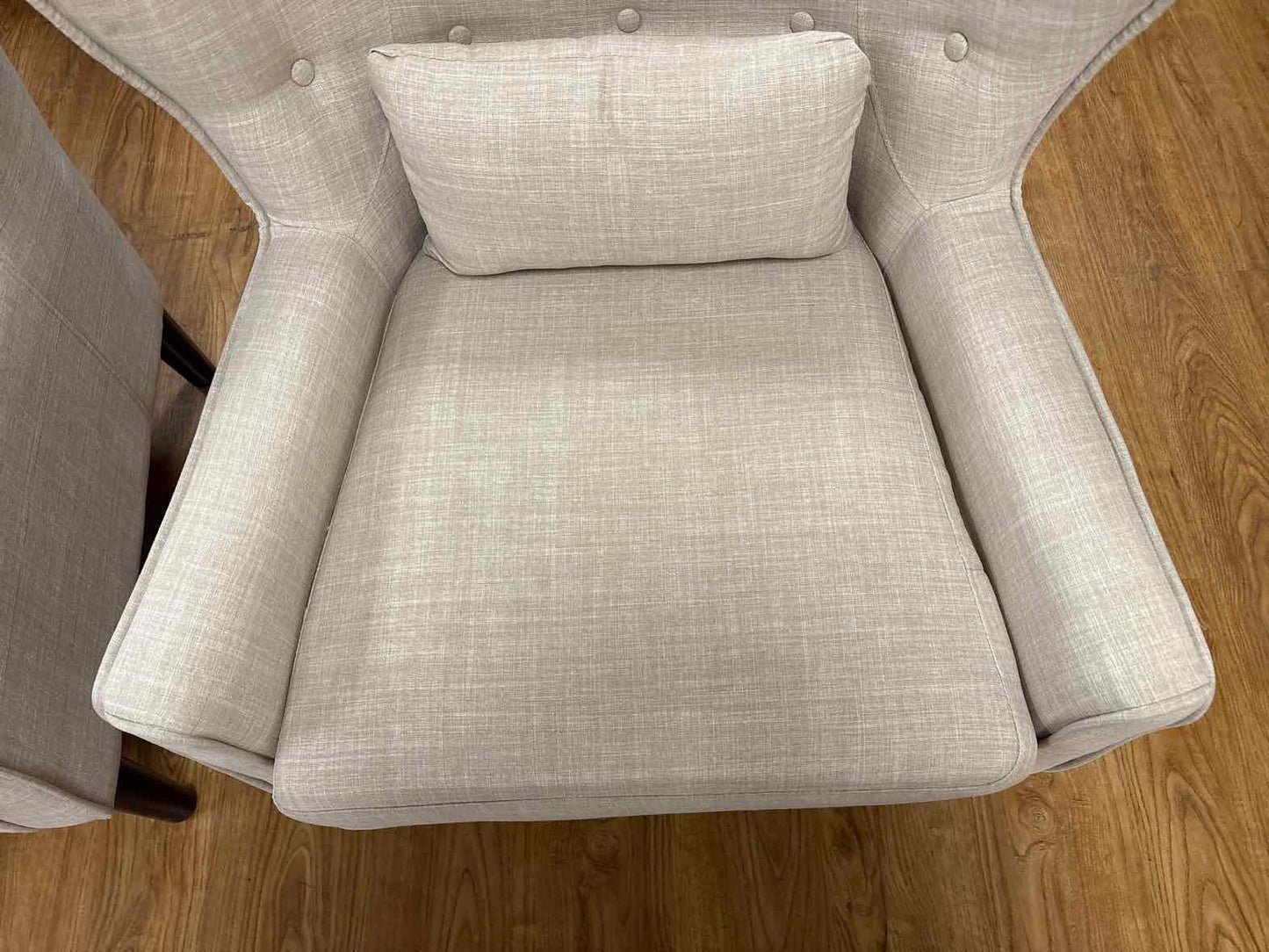 Pair of Tufted Wingback Chairs