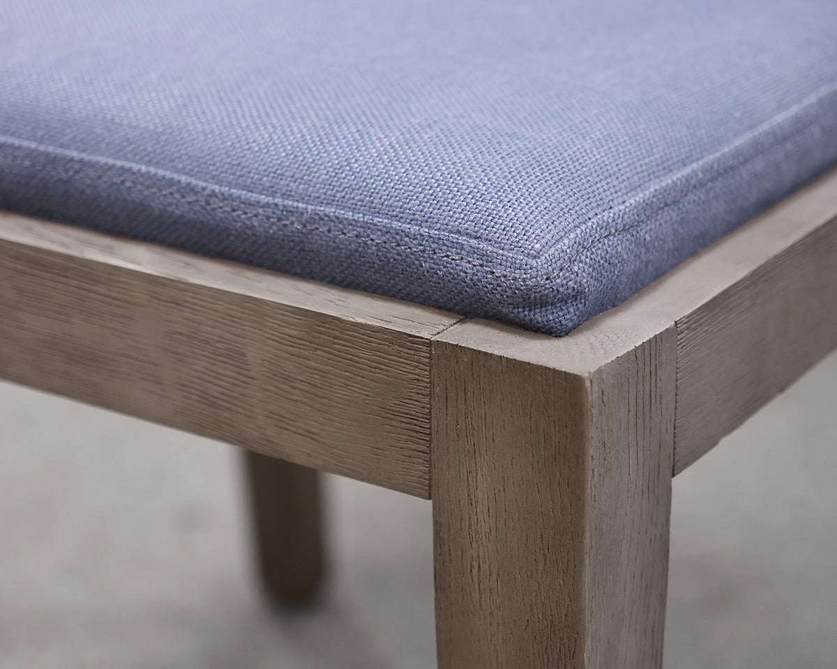 Restoration Hardware 60" Oak Dining Table &  Four Canvas Chairs