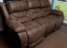 Home Stretch Brown Felt Uphostered Power Reclining Sofa