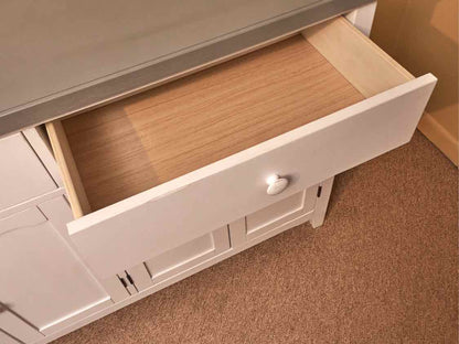 White Finish 4 Door Sideboard