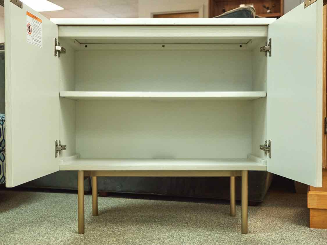 West Elm 'Delphine' Cabinet W/ Solid Marble Top