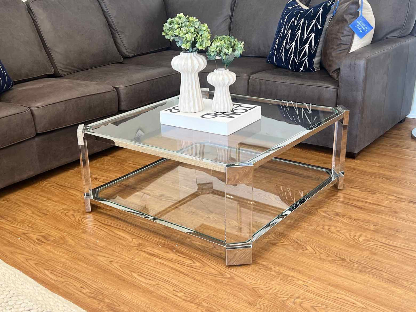 MG+BW 'Melrose' Glass Cocktail Table