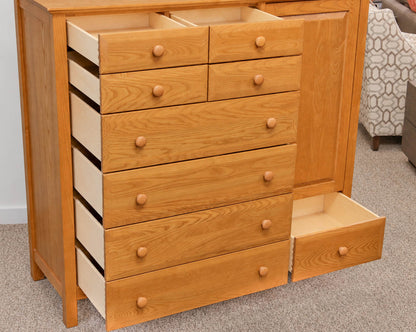 Vermont Tubbs 9 Drawer 1 Door Chifferobe Chest