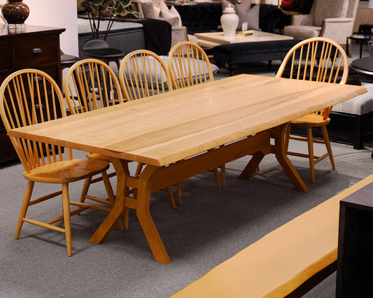 Pompanoosuc Mills Live Edge Table, Bench & Chair Set