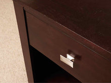 Espresso Finish 1 Drawer & Lower Shelf Nightstand