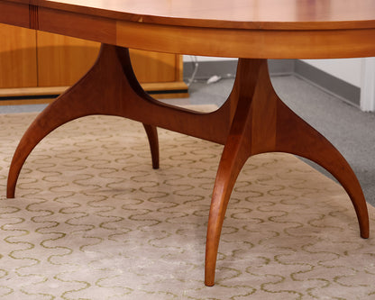 Oval Cherry Dining Table with Leaves