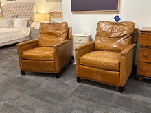 Pottery Barn Pair of 'Tyler' Leather Recliners