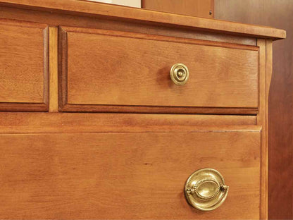 Solid Birch Six Drawer Chest in Honey Finish