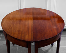 Set of Two Mahogany Demilune Tables