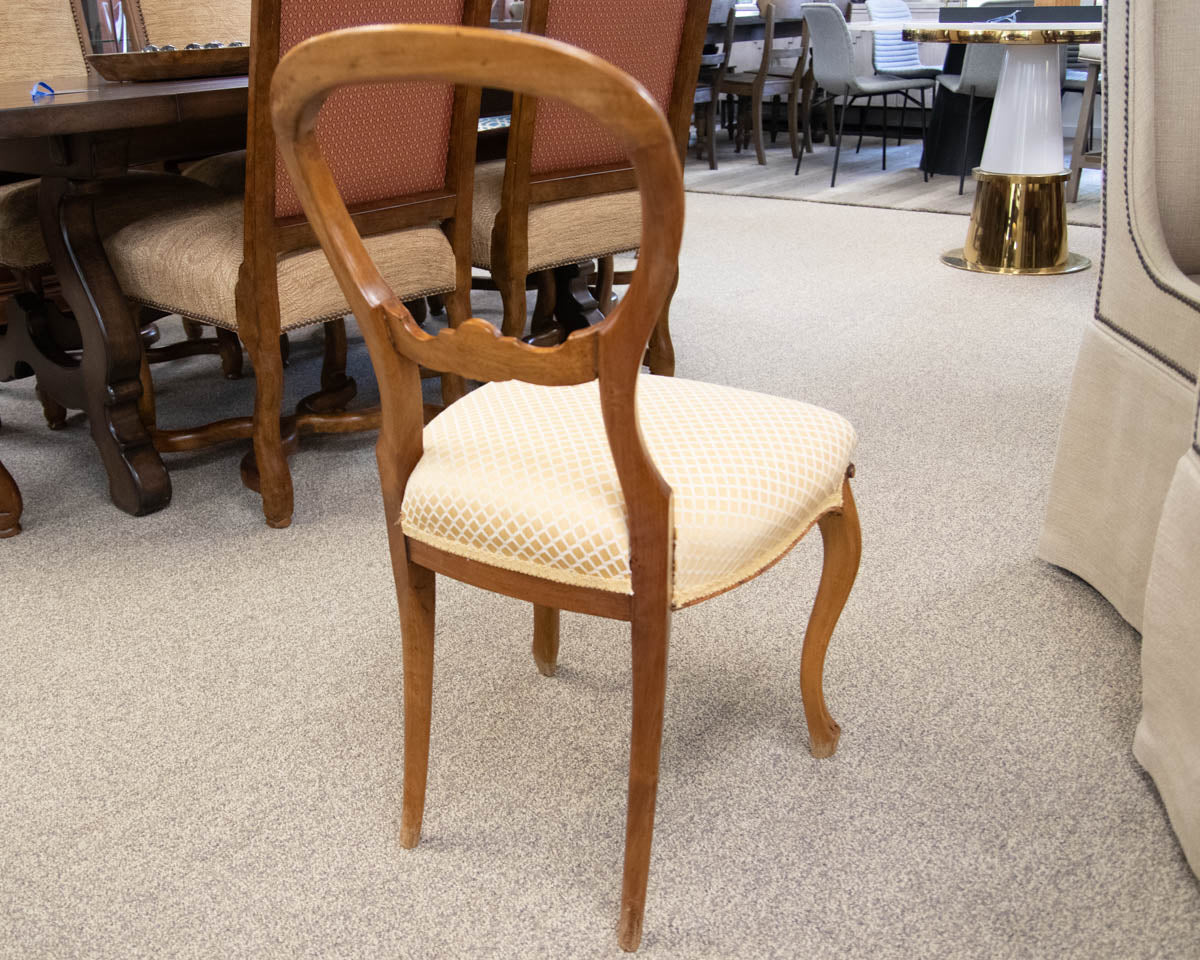Set of Four Antique French Yewood Dining Chairs