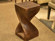 Solid Wood Swirl Side Table