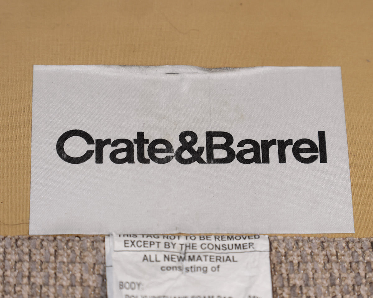 Crate & Barrel Upolstered 4-Piece Sectional W/ Ottoman