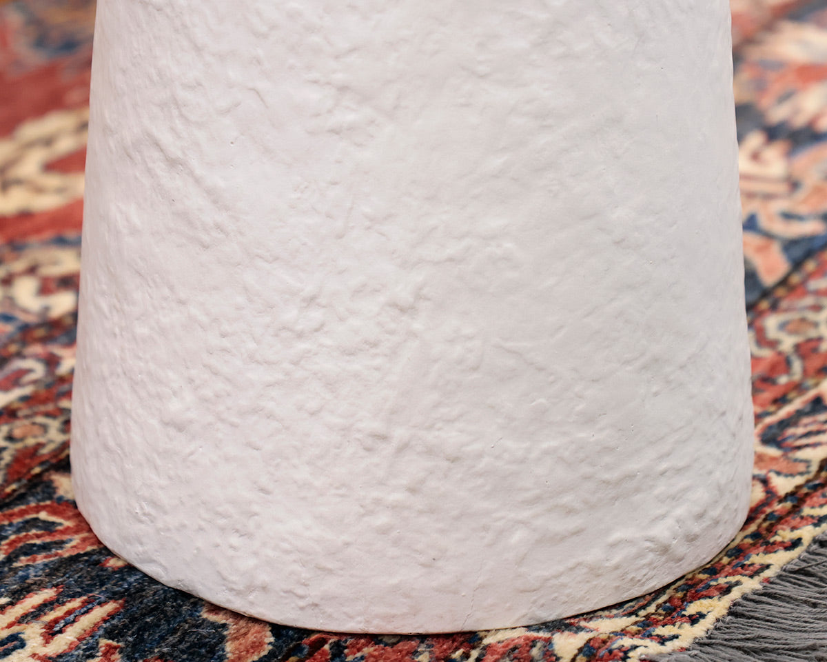 Crate & Barrel Santorini White Plaster Floor Lamp