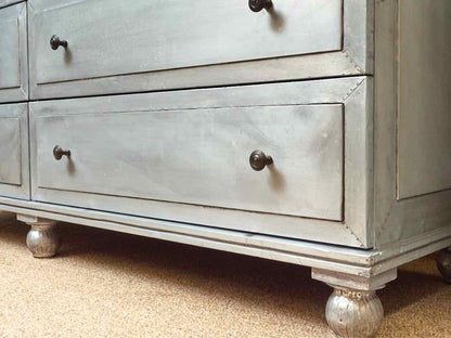 Restoration Hardware Annecy Metal Wrapped 11 Drawer Mule  Chest