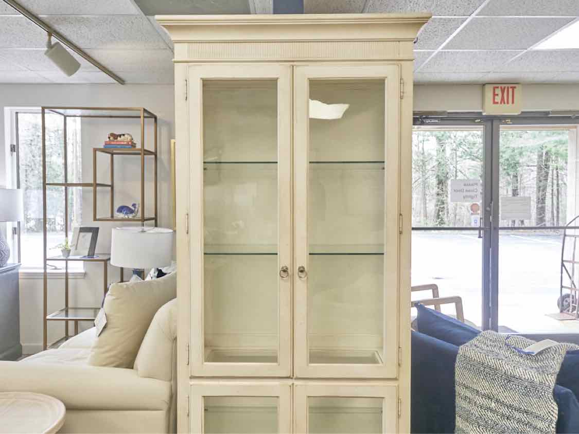 Ethan Allen 'Swedish Home' Cream Four Door Display Cabinet