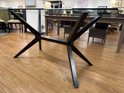 Contemporary Glass Top Dining Table