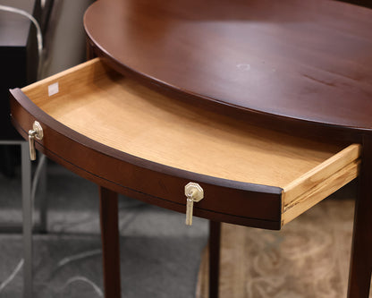 Pair of Oval Shaped Mahogany Side Tables