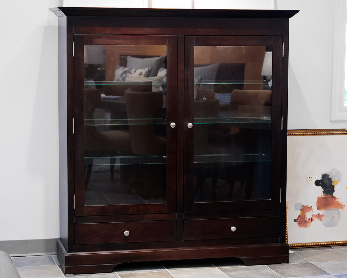 Bermex Dark Cherry Display Cabinet