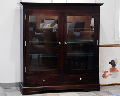 Bermex Dark Cherry Display Cabinet