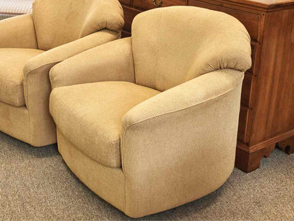 Pair of Klausner Swivel Club Chairs