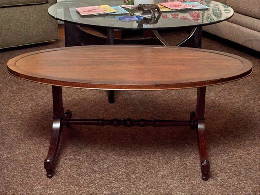 Mahoghany Oval Cocktail Table