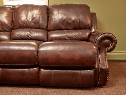 Espresso Brown  Bonded Leather  3 Cushion 2  Seat Power Recliner