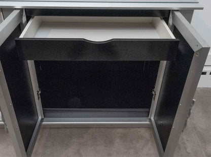 Buffet Globe Silver Finish 4 Metal  Door  Sideboard