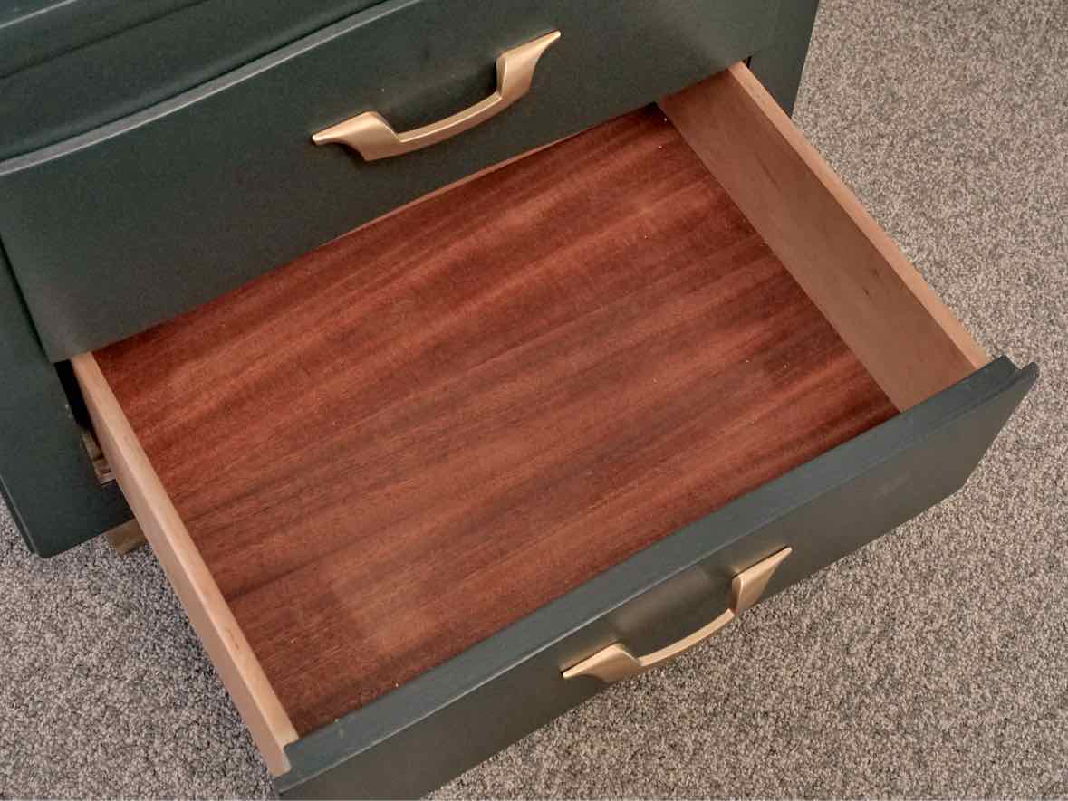 Solid Mahogany Nightstand Finished in 'Night Watch'
