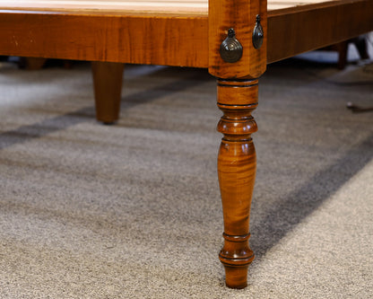 Four Poster King Platform Bed in Tiger Maple