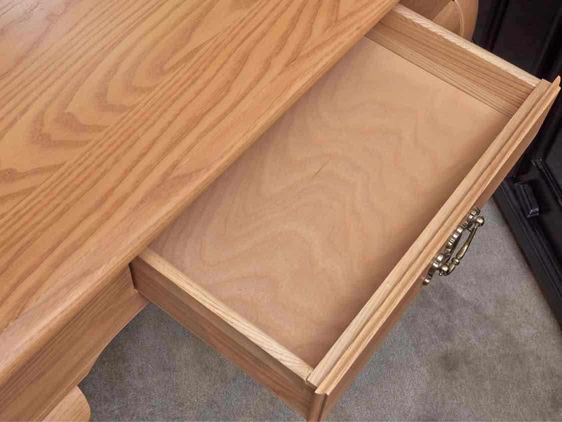 Oak Queen Anne Console/Sofa Table with 1 Drawer