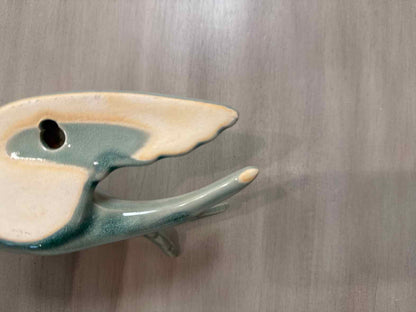 Set of 3 Glazed Ceramic Swallows