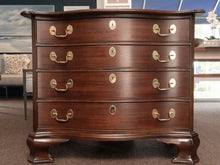 Mahogany Bachelor's  Chest with 4 Drawers & Soilid Brass Handles